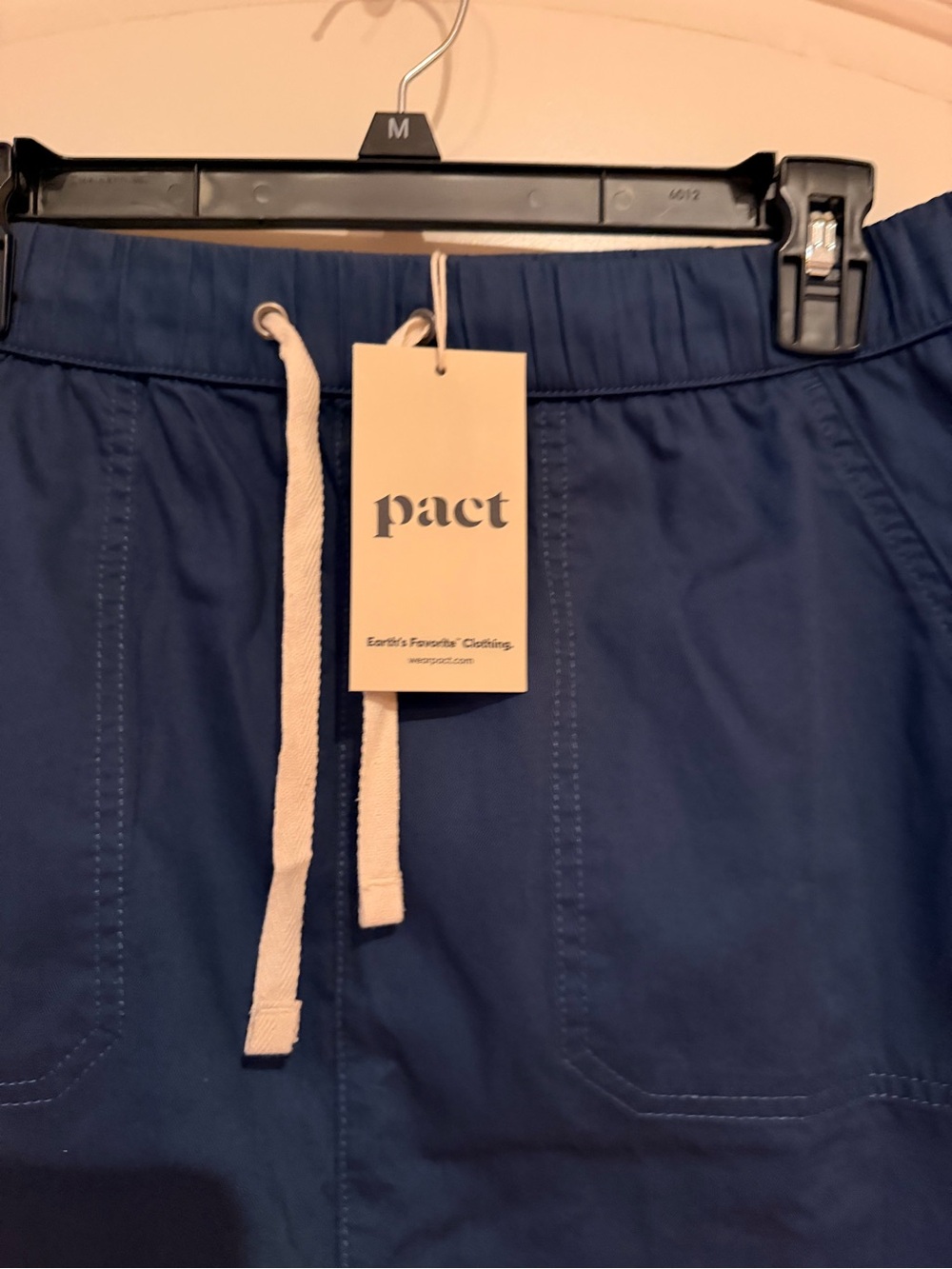 Women’s Pact Organic Cotton Daily Twill Skirt Drawstring Blue Utility - Picture 3 of 4